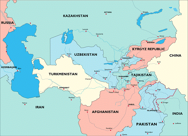 Map Central Asia