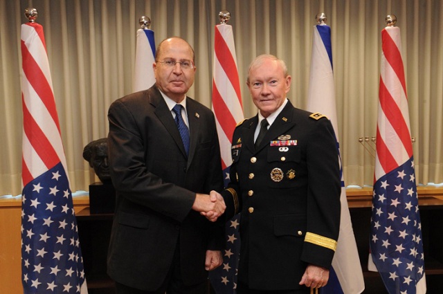 DEFENSE MINISTER YAALON MEETS WITH US COUNTERPART DEMPSEY